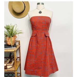 Anthropologie Tabitha strapless cotton midi dress Size 10 (runs small)